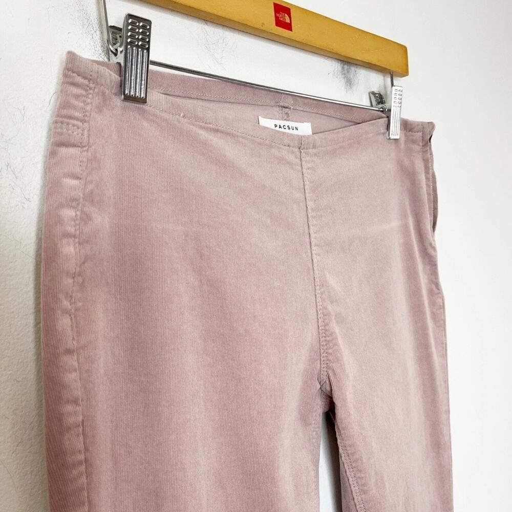 Pacsun Women's Corduroy Pants Size 26 Mauve Pink Flare Leg Low Rise Retro Y2K - Picture 5 of 10